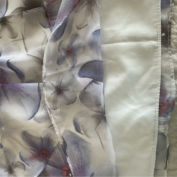 LC Lauren Conrad Lavander and Blue Ruffled Mini Summer Sheer Lightweight Dress 6 - Picture 10 of 13